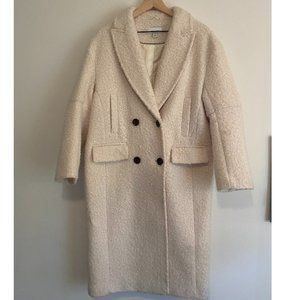 Topshop Cream Boucle Coat (Size 8-10)